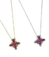 14K Gold Diamond & Ruby Star Of Bethlehem Opening Magnetic Necklace